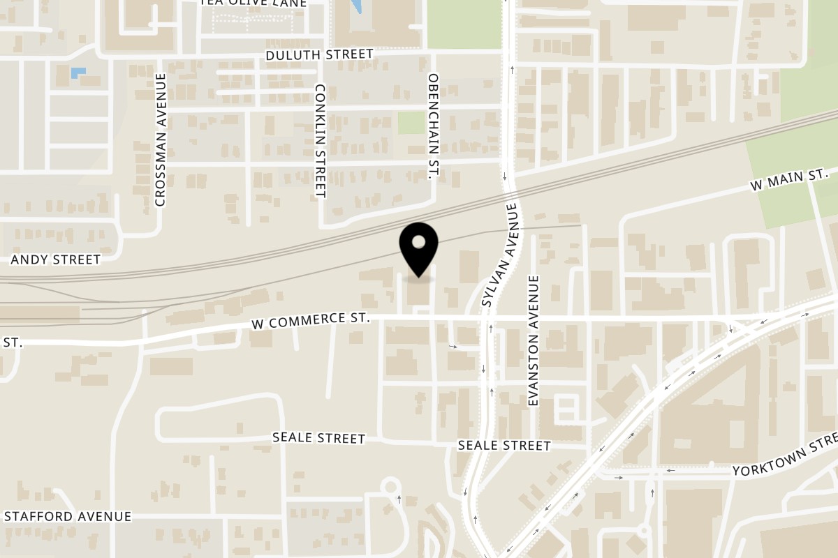 Map showing the location of Fit Factory Grill Fit Factory Grill - Dallas on 921 W Commerce St in Dallas